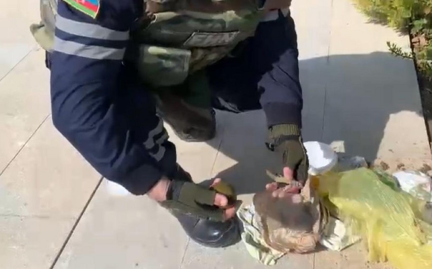 Xəzər rayonunda hərbi sursat aşkarlanıb