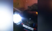 Bakıda BMW yanıb