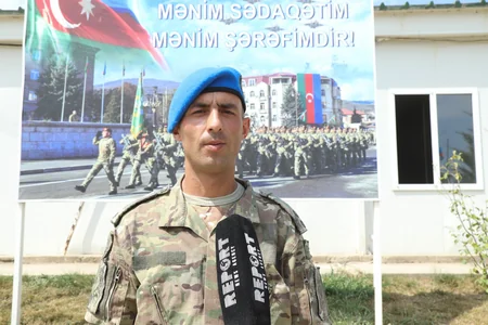In safe hands: Azerbaijani soldiers guard the heights of Lachin