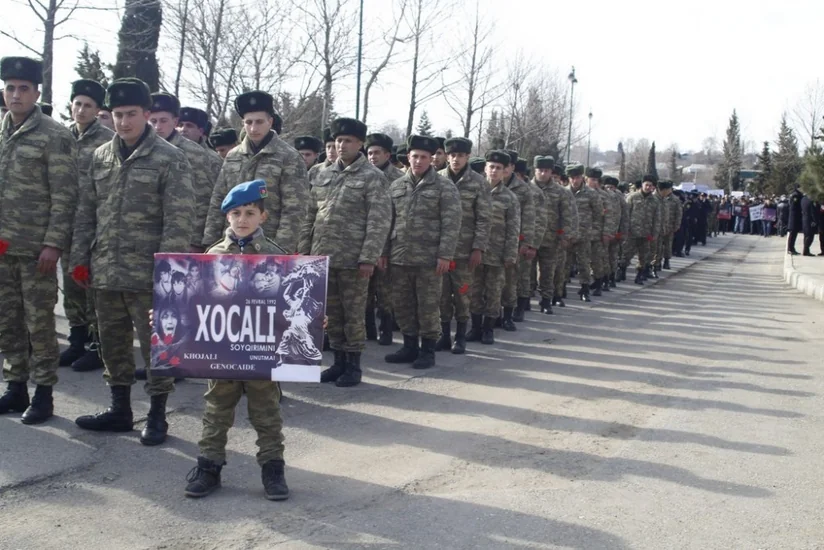 Tərtərdə Xocalı soyqırımı ilə əlaqədar ümumrayon yürüşü keçirilib