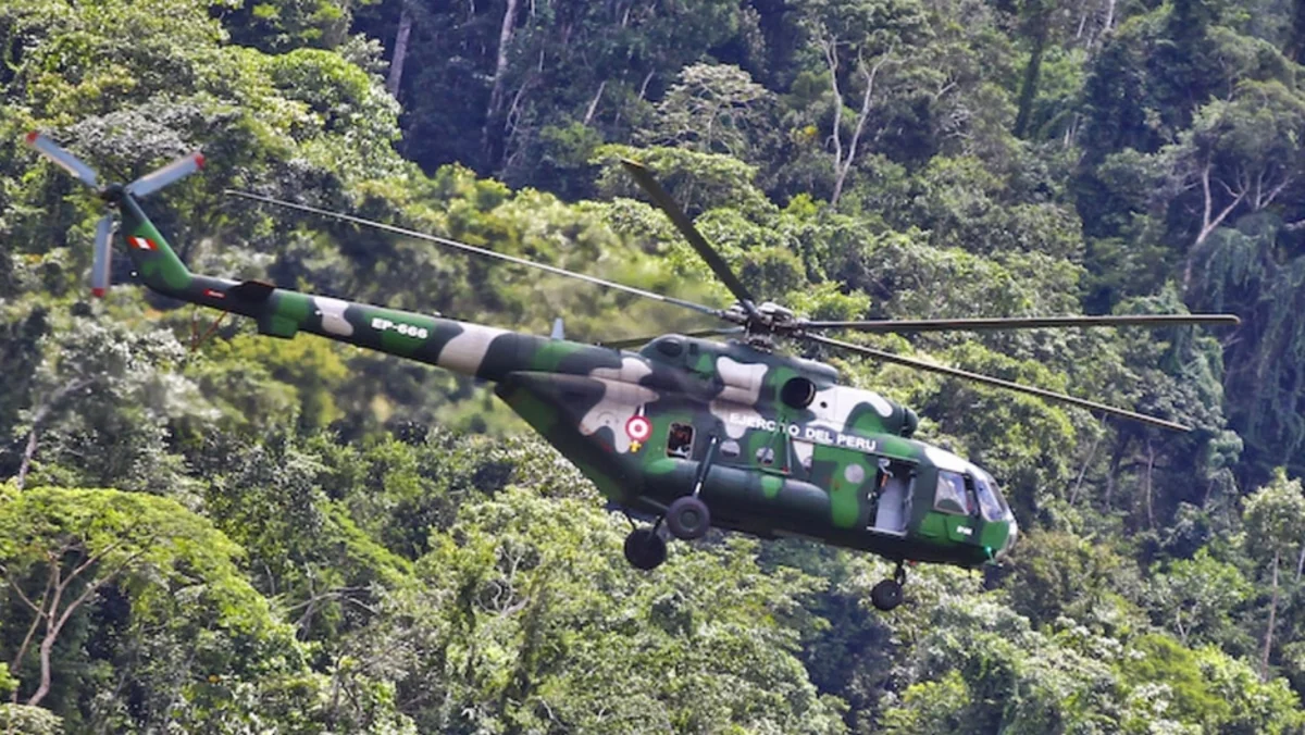 Peruda hərbi helikopter qəzaya uğrayıb, ölənlər və xəsarət alanlar var