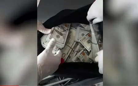 Nazir müavini və xidmət rəisinin ələ keçirdiyi pulların görüntüləri yayıldı