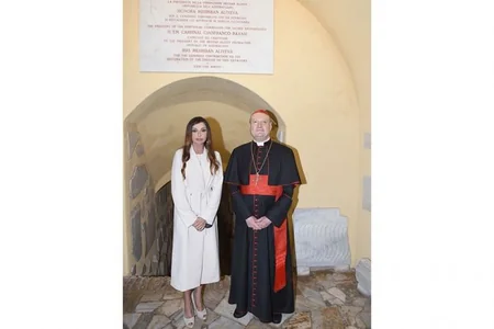 ​Heydər Əliyev Fondunun prezidenti Vatikanda Müqəddəs Marçellinio və Pietro katakombalarının açılış mərasimində iştirak edib