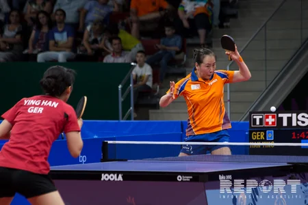 Stolüstü tennis yarışmasında qadınlar arasında qızıl medal uğrunda mübarizə başa çatıb - FOTOREPORTAJ