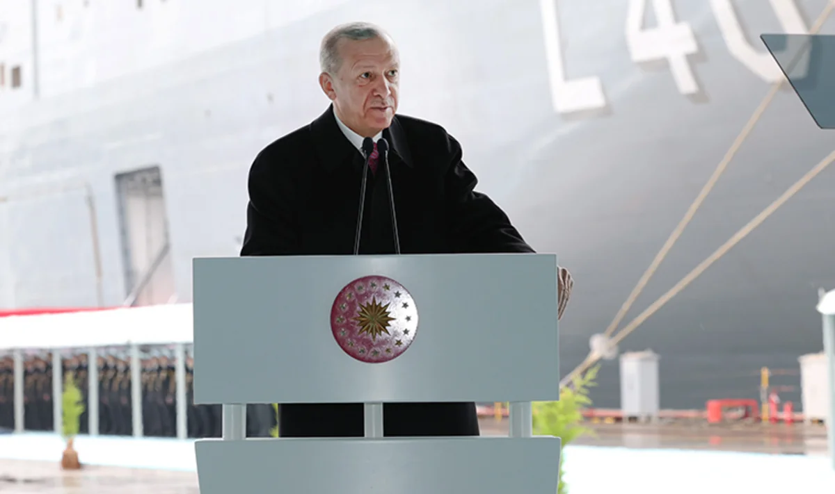 Türkiyənin TCG Anadolu desant gəmisi istifadəyə verilib