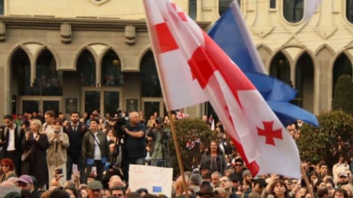 В Грузии у здания парламента проходит акция протеста