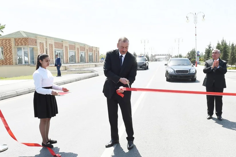 Xaçmaz-Xudat avtomobil yolunun 24 kilometrlik hissəsinin yenidənqurma və bərpadan sonra açılışı olub