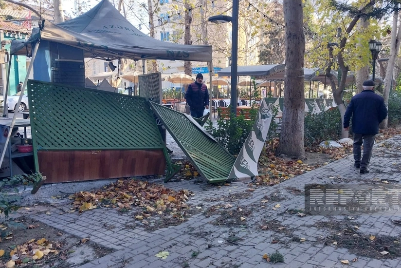 Mingəçevirdə güclü külək fəsadlar törədib 