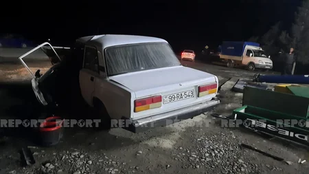 Цепная авария в Кюрдамире, есть пострадавшие