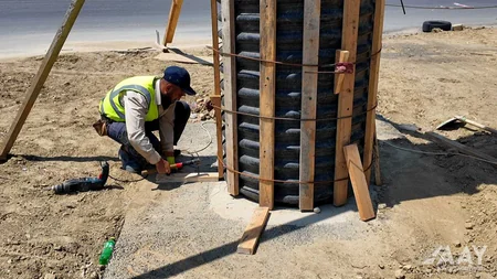 Pirşağı-Xırdalan-Novxanı yolunda yeni yerüstü piyada keçidi inşa olunur