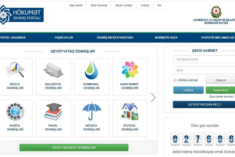 Hökumət Ödəniş Portalı”na yeni təşkilatlar inteqrasiya edilib