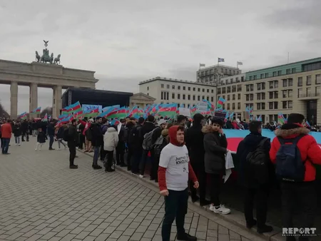 Berlində Ümumavropa Qarabağ mitinqi keçirilib - FOTO - VİDEO - YENİLƏNİB