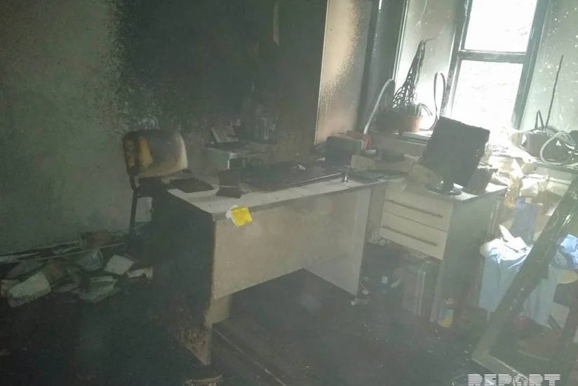 Qax Mərkəzi Rayon Xəstəxanasında yanğın olub - FOTO