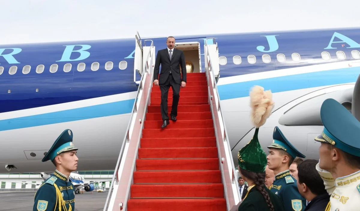 Azerbaijani President's visit to Kazakhstan starts