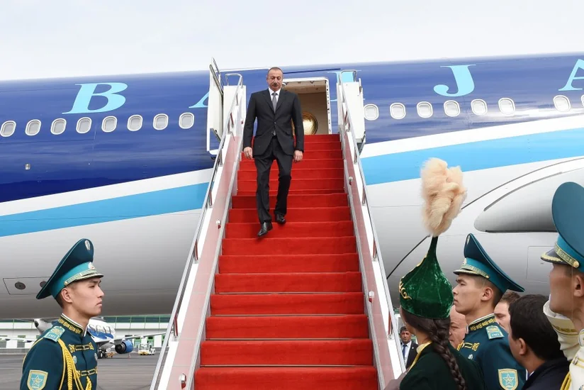 Azerbaijani President's visit to Kazakhstan starts