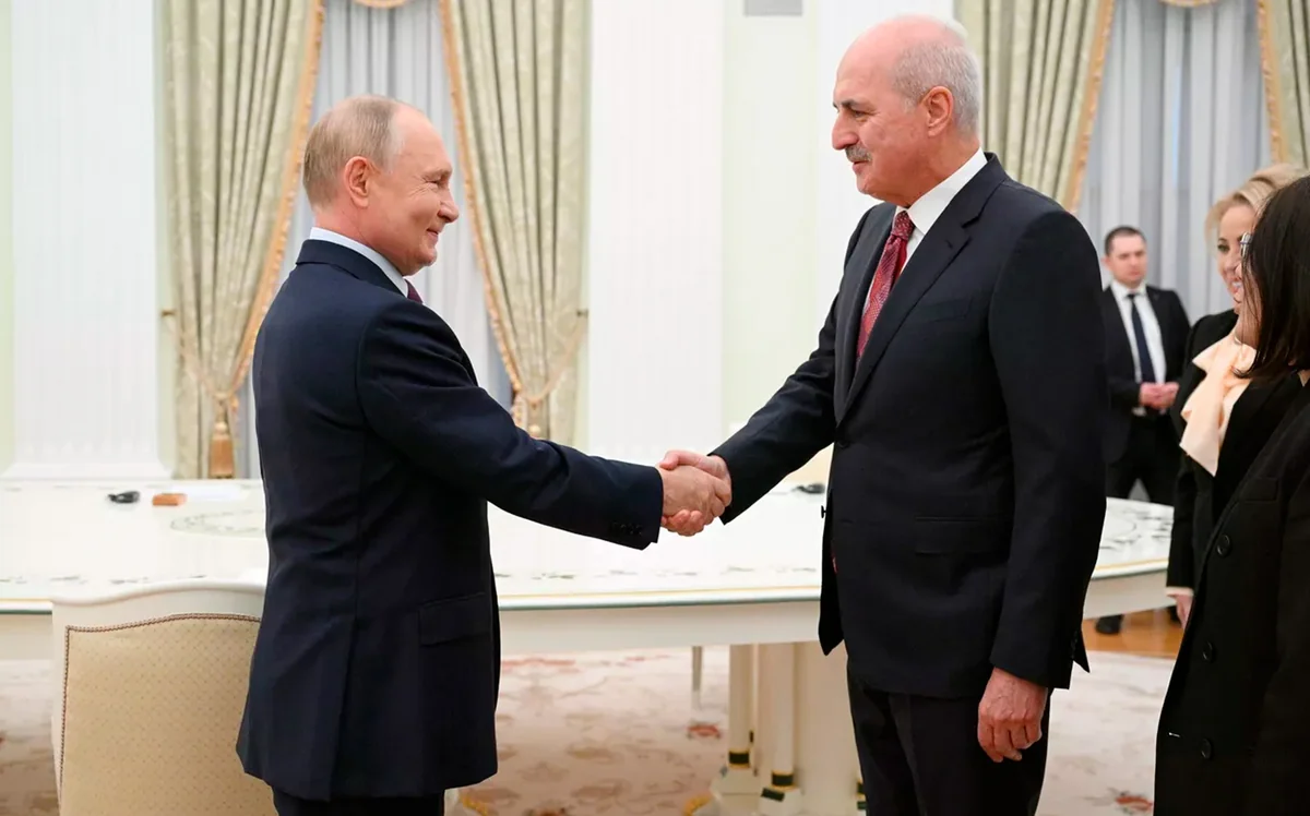 Путин провел в Кремле встречу с председателем Великого нацсобрания Турции