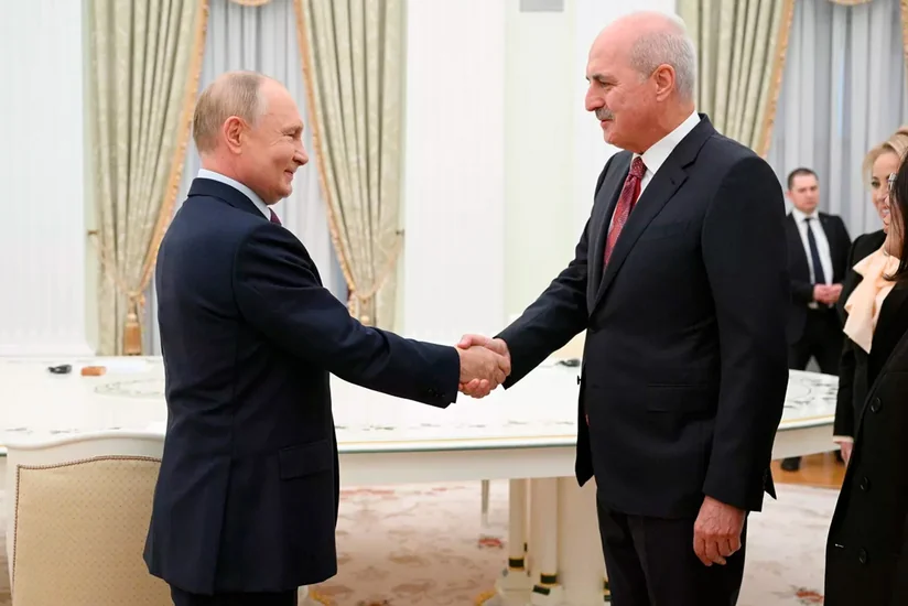 Путин провел в Кремле встречу с председателем Великого нацсобрания Турции