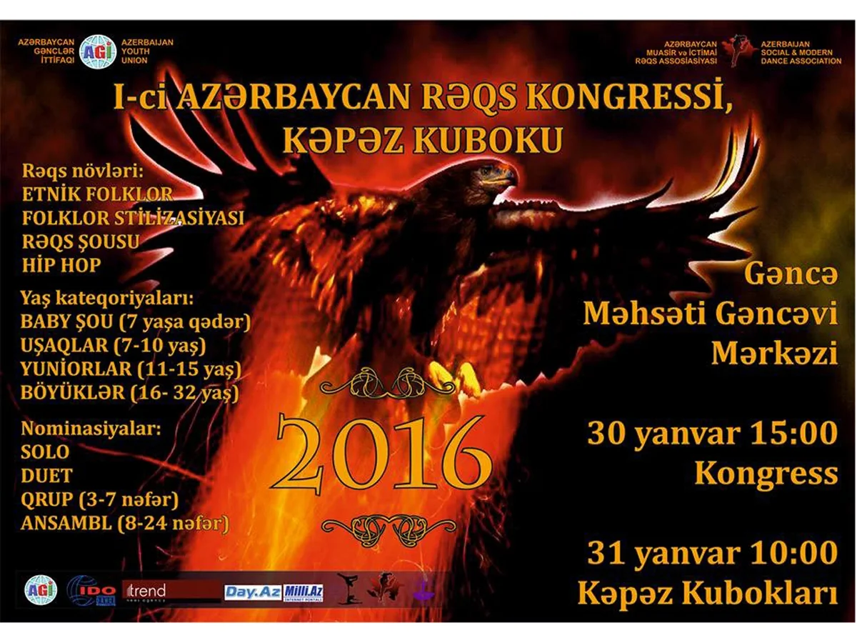 Gəncədə “Kəpəz kuboku” uğrunda rəqs yarışması keçiriləcək