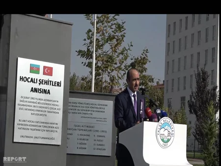 Türkiyənin Kayseri şəhərində Xocalı parkı və abidəsinin açılışı olub - FOTO
