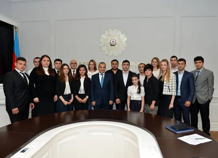 Mikayıl Cabbarov I Avropa Oyunlarında iştirak edəcək idmançı və məşqçilərlə görüşüb