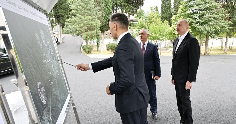 President Ilham Aliyev inspected site designated for Khankandi-Shusha cable car construction