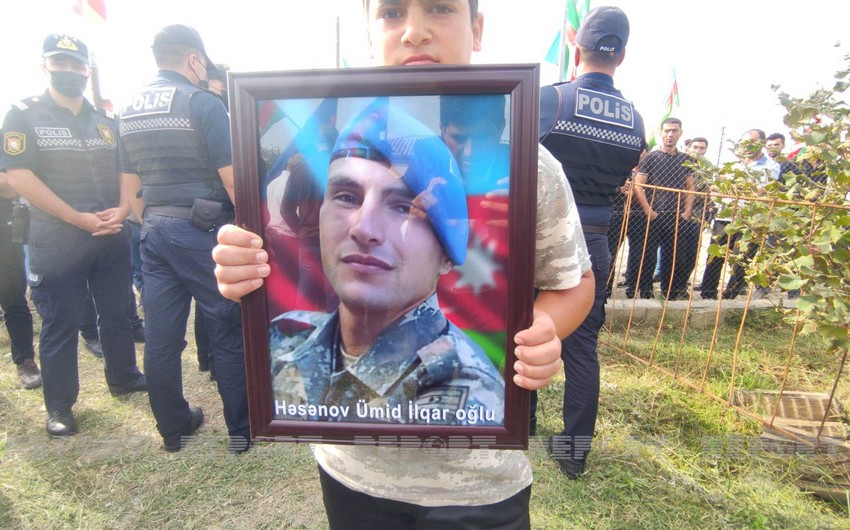 Şəhid Ümid Həsənov Qubada dəfn edilib