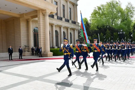 Official welcoming ceremony for President of Kyrgyzstan held in Azerbaijan