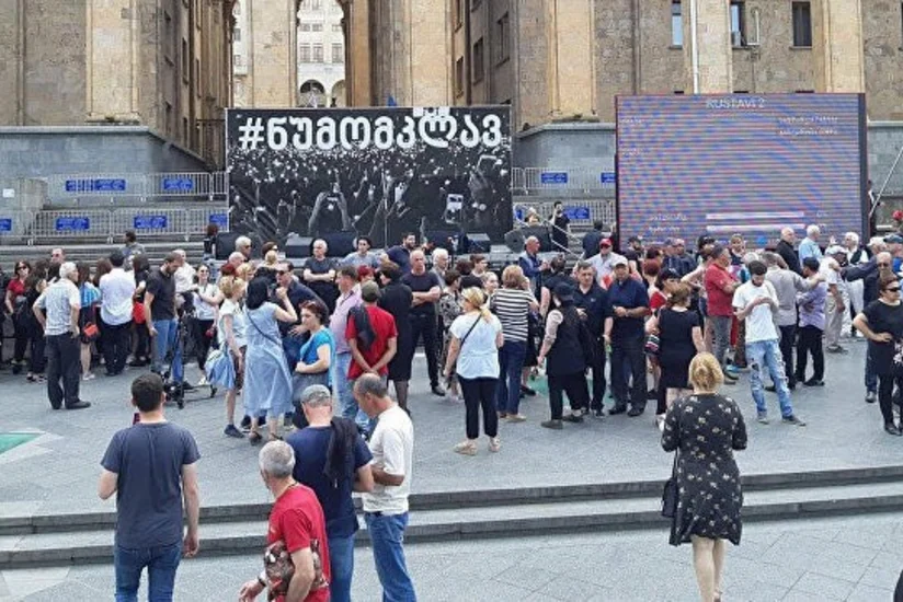 В Тбилиси задержали двух человек на акции протеста