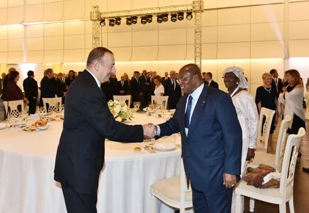 Azərbaycan Prezidenti və xanımı Avropa Olimpiya Komitəsinin 43-cü Baş Assambleyasının iştirakçılarının şərəfinə verilən ziyafətdə iştirak ediblər