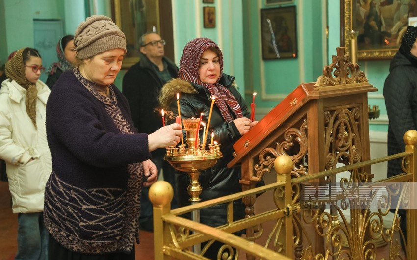 В Гяндже православные христиане отмечают Рождество 