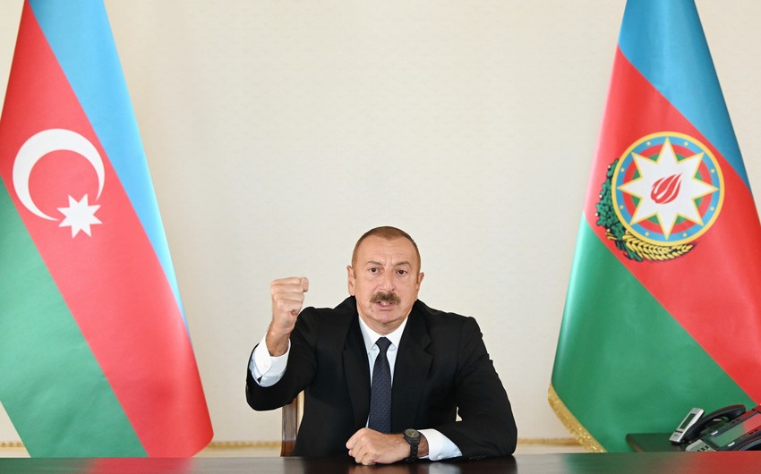 İlham Əliyev: Əgər bizə qarşı kənardan təcavüz olarsa, o F-16-ları görəcəklər onlar