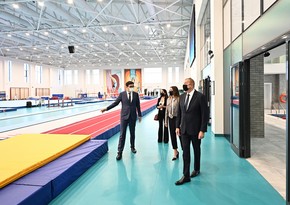 President gets acquainted with new rehearsal building of National Gymnastics Arena