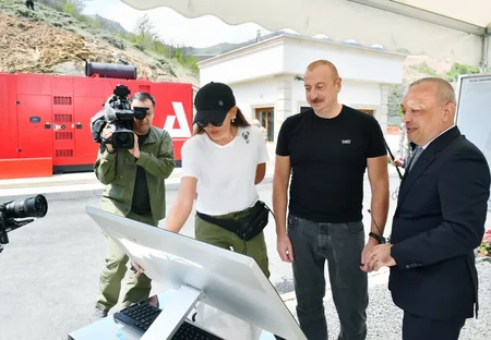 President Ilham Aliyev, First Lady Mehriban Aliyeva inaugurate Zarislichay pumping station in village of Dashalti
