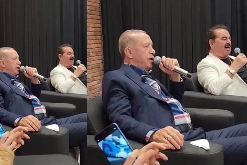 Ərdoğan Şanlıurfada İbrahim Tatlısəslə mahnı ifa edib