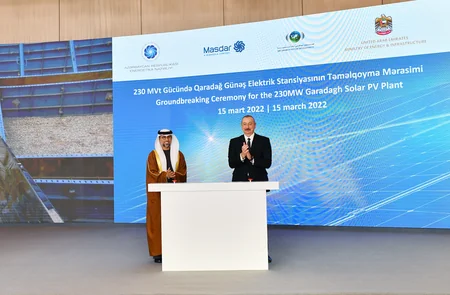 Ilham Aliyev inaugurates Garadagh Solar Power Plant