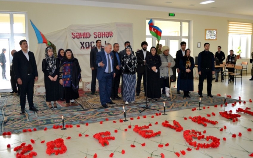 Cəbhə bölgəsindəki hərbi hissələrdə Xocalı soyqırımı qurbanlarının xatirəsi anılıb