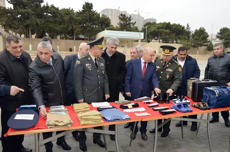 Hərbi liseydə orta ümumtəhsil məktəblərinin hərbi rəhbərləri ilə toplantı keçirilib