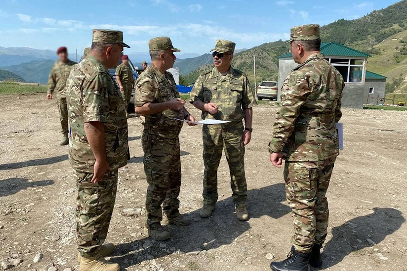 Minister of Defense inspects training range under construction in Kalbajar region