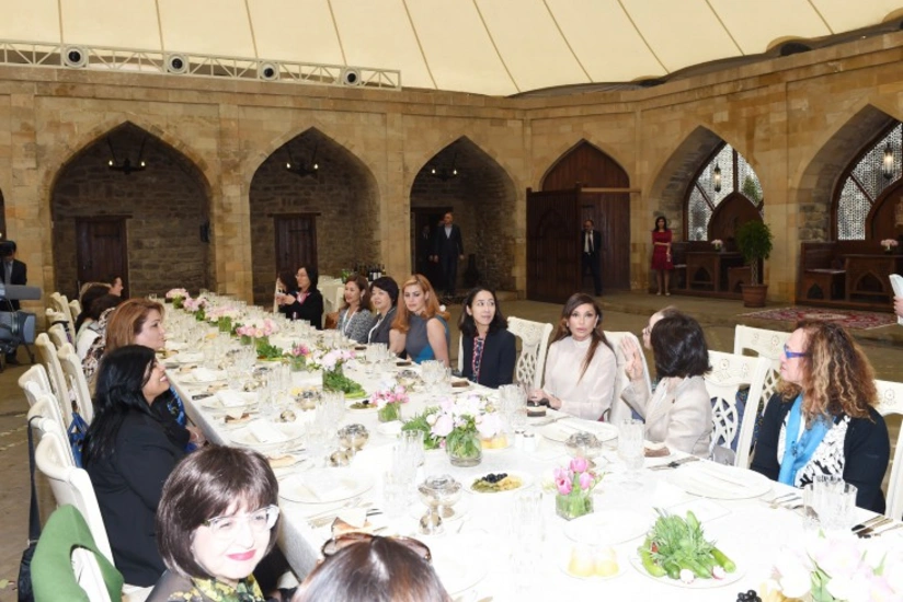 Dinner reception hosted on behalf of first lady Mehriban Aliyeva in honour of spouses of participants of ADB's 48th Annual Meeting