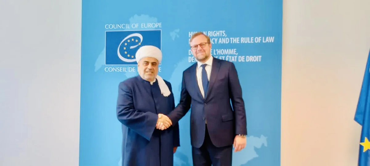 Allahşükür Paşazadə Avropa Şurasının sədr müavini ilə görüşüb