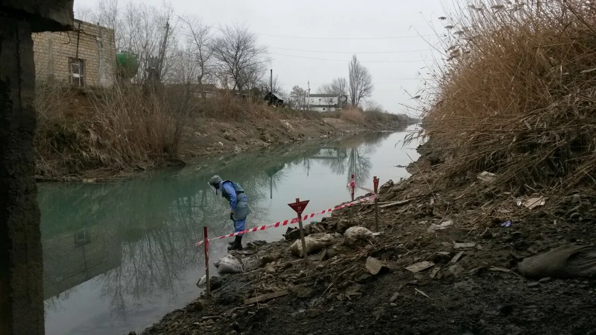 Ağcabədinin Qarabağ kanalının kənarında tank əleyhinə mina tapılıb