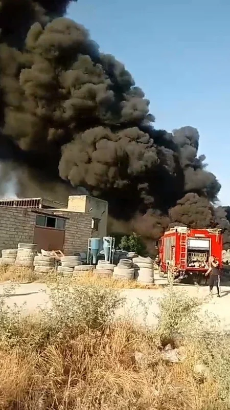 Bakının Ağac Emalı Zavodunda baş vermiş yanğın söndürülüb - VİDEO - YENİLƏNİB