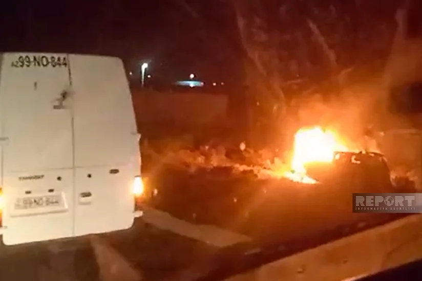 FHN Şirvanda yanğınla nəticələnən yol qəzası barədə məlumat yayıb - YENİLƏNİB-2