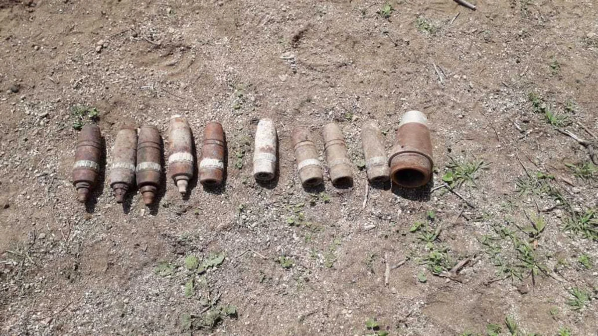 Qazaxda top mərmiləri və partladıcı tapılıb