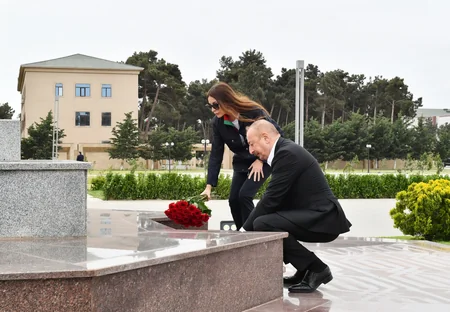 President Ilham Aliyev and First Lady Mehriban Aliyeva visit Neftchala district