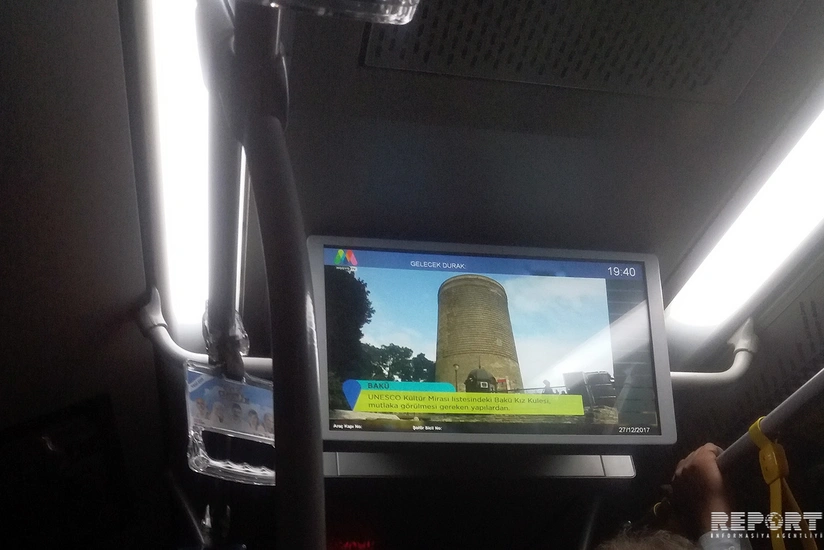 Istanbul metrobuses display video clip about Baku