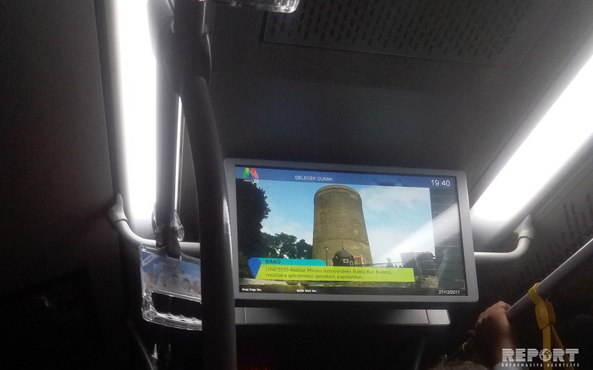 Istanbul metrobuses display video clip about Baku