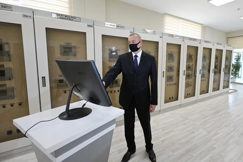 Президент Ильхам Алиев принял участие в открытии реконструированной подстанции 8-й км - ОБНОВЛЕНО