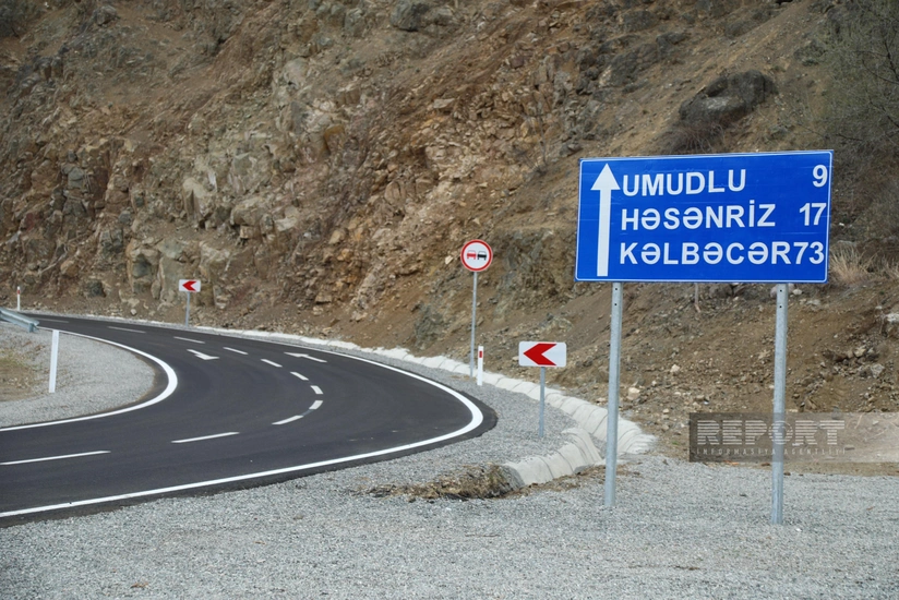 Road from Sarsang reservoir to Umudlu village to simplify transportation of goods, passengers