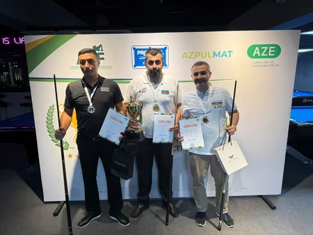 Bilyardın “Pool Nine Ball” növü üzrə Bakı çempionatının qalibləri bəlli olub